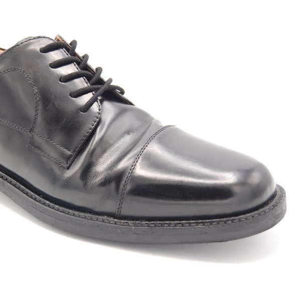 Johnston Murphy Black Oxford Leather Cap Toe Mens Dress Shoes size 13M 020-1251 main image 9